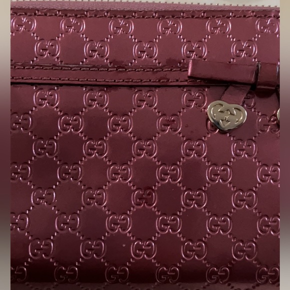 Gucci Patent Zip around GG Micro Guccissima Long Wallet - Picture 5 of 16